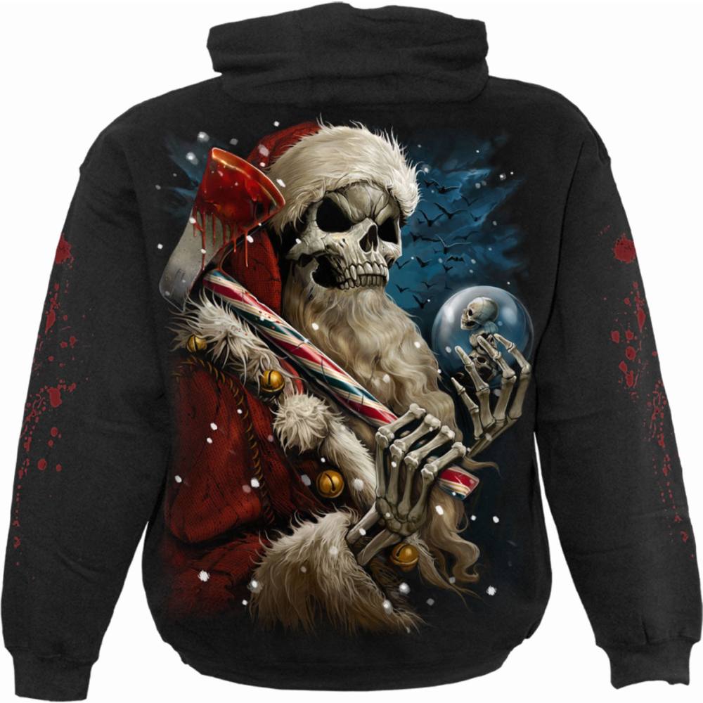 Spiral - CANDY CANE SANTA Christmas sweater - Black